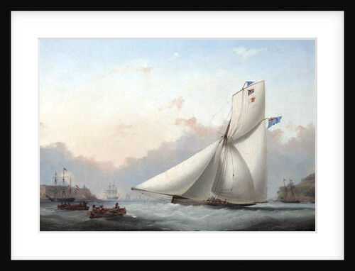 A Cutter Yacht in Plymouth Sound by Nicholas Matthews Condy