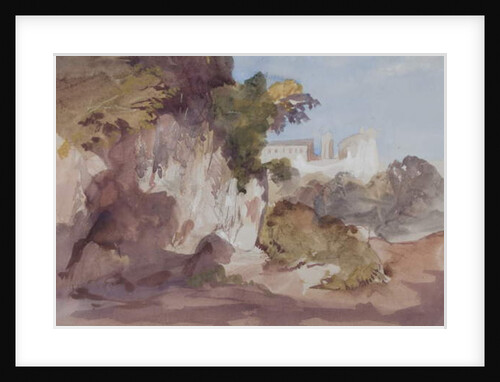 Landscape with distant buildings by Hercules Brabazon Brabazon