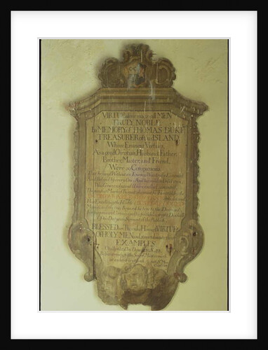 Memorial to Thomas Duke, 1750 by English School