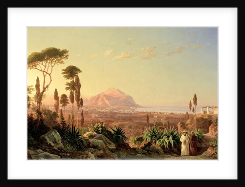 Palermo with Mount Pellegrino, c.1850 by Carl Wilhelm Goetzloff