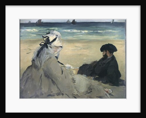 On the beach. - 1873, oil on canvas by Edouard Manet