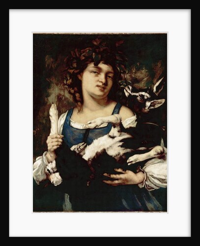 A country girl with a kid by Gustave Courbet