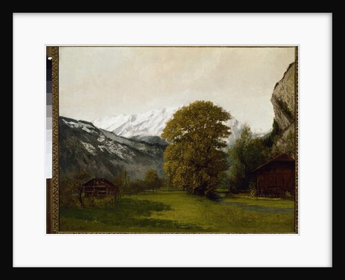 Landscape at Interlaken, Switzerland by Gustave Courbet