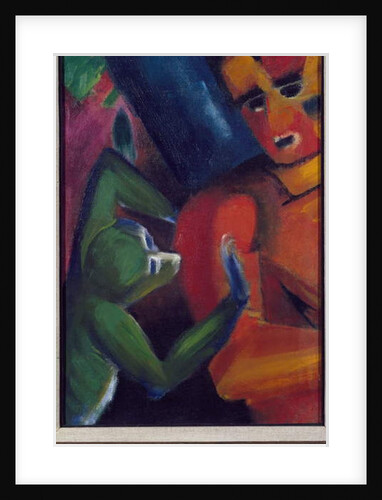 A Man and a Little Monkey by Franz Marc