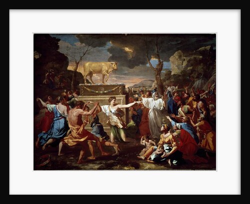 Adoration of the Golden Calf, 1633-34 by Nicolas Poussin