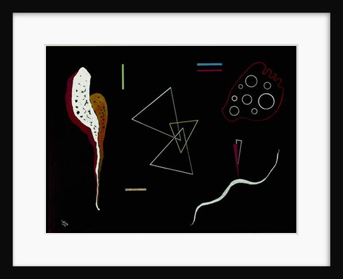 Three Triangles Painting by Vassily Kandinsky Venice, Galleria by Arte Moderna by Wassily Kandinsky