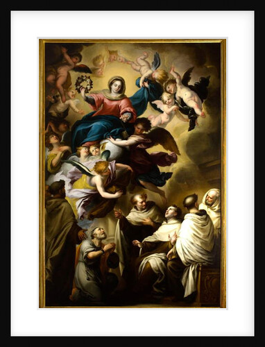 The Virgin appears to the Carmelitan Saints by School Italian