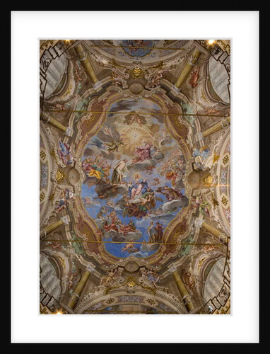 The frescoes of the vault representing the glory of San Filippo Neri by Marco Antonio Franceschini