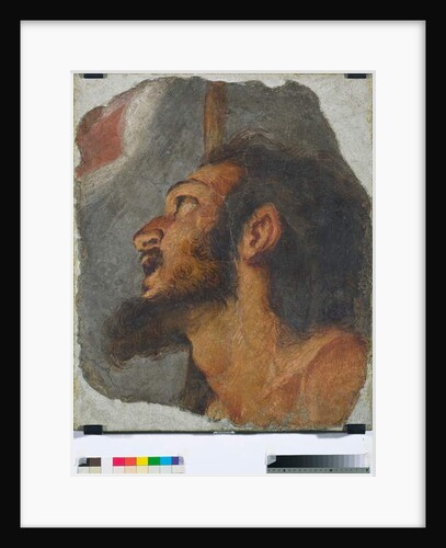 Head of St. John the Baptist Fragment of detached fresco, 1622 by Bernardo Strozzi