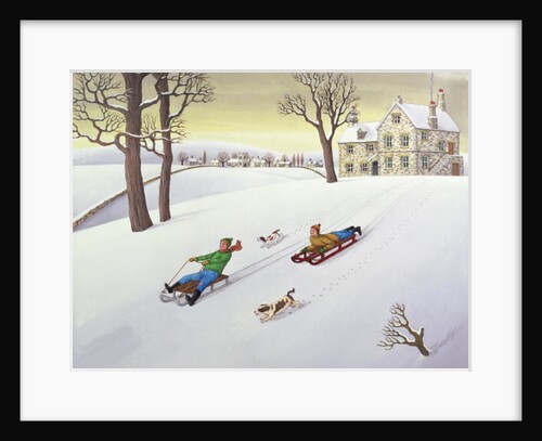 Tobogganing, 1986 by Larry Smart