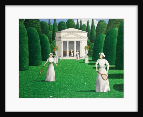 Edwardian Ladies Playing Tennis, 1978 by Larry Smart