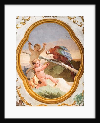 Putti with a Parrot by Giandomenico Tiepolo
