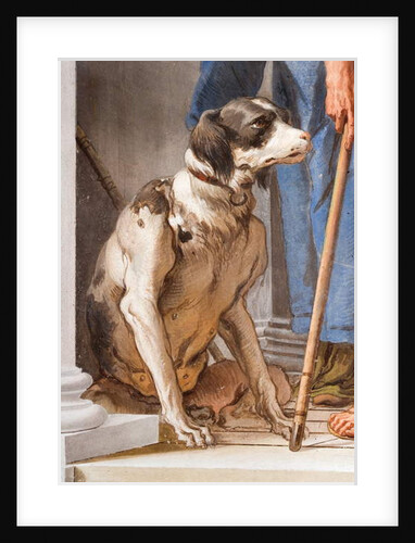 Dog, Detail of The Greek Fleet in Aulis by Giovanni Battista (1696-1770) Tiepolo