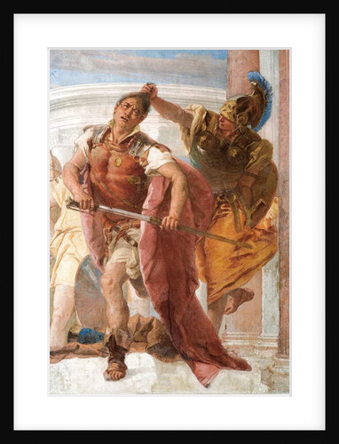 Detail of Minerva Restraining Achilles from Killing Agamemnon by Giovanni Battista (1696-1770) Tiepolo