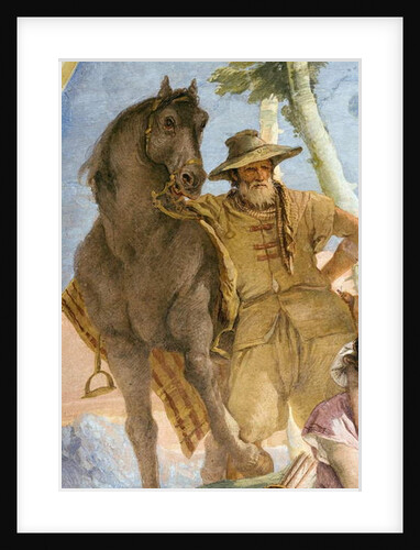 Detail of Peasant by Giovanni Battista Tiepolo