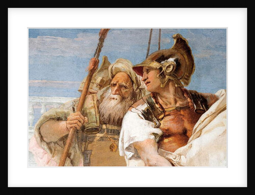 Detail of Aeneas, from Aeneid Presents Cupid, Disguised as Ascanius, to Dido by Giovanni Battista (1696-1770) Tiepolo
