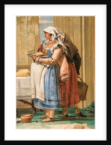 Detail from Peasant Family at Table by Giandomenico (1727-1804) Tiepolo