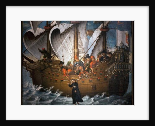 St. Francis Xavier walking on water by Spanish School