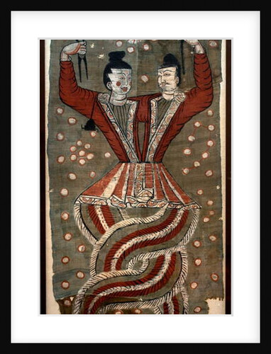 Chinese mythological figures Fuxi and Nuwa, 7th century AD by School Chinese