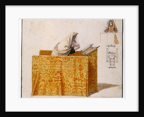 A Rabbi in a Synagogue, 1830 by Hieronymus Hess