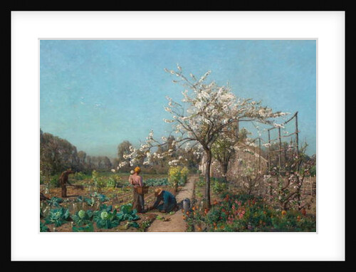 The Garden in Spring, 1885 by Adrien Louis Demont