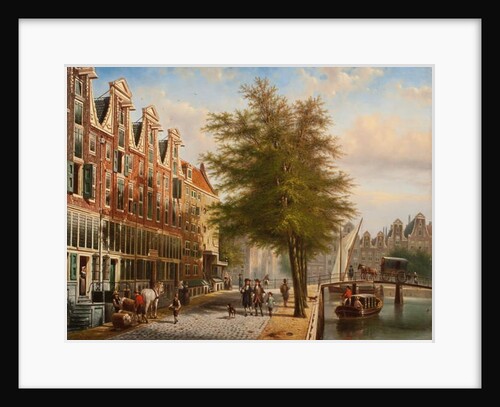 View of the Leidsegracht and Herengracht, Amsterdam by Johannes Franciscus Spohler