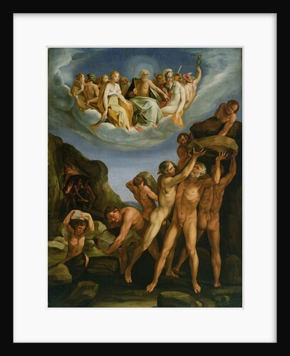 The Battle of the Gods and Giants by Cesare (attr. to) Rossetti