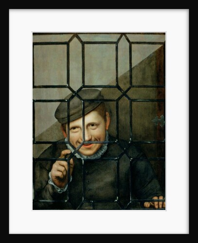 A Boy Looking through a Casement Window by Flemish School