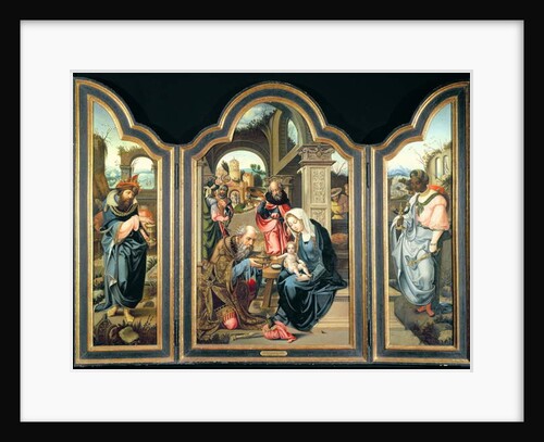 Triptych depicting the Adoration of the Magi, c.1600 by Pieter Coecke van Aelst