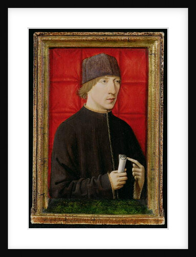 Portrait of a Man Holding a Scroll, c.1480-1510 by School French