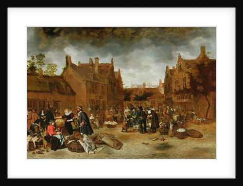 A Marketplace in Winter, 1653 by Sybrandt van Beest