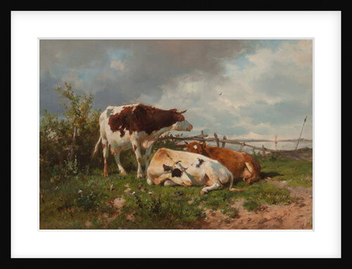 Three Cows in a Meadow by Anton Mauve