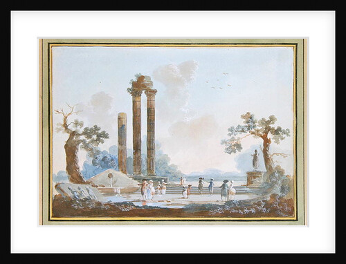 Promenade in a Park at Dusk: A Set of Pendants, 1784 by Louis Gabriel Moreau