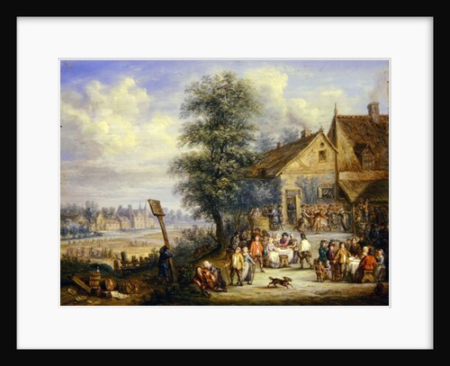 A Feast at Harvest-Time with the House of Drij Toren in the Background by Angel-Alexio Michaut