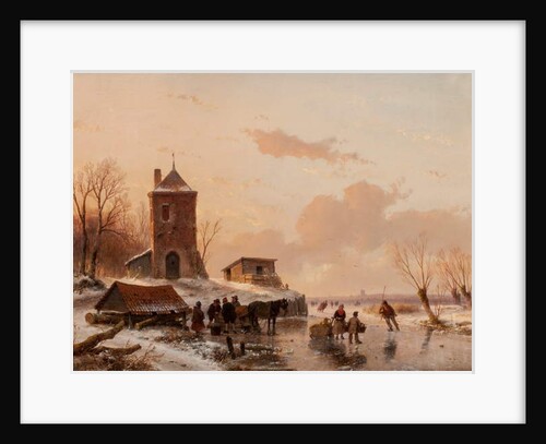 Loading the Sleigh, 1858 by Andreas Schelfhout