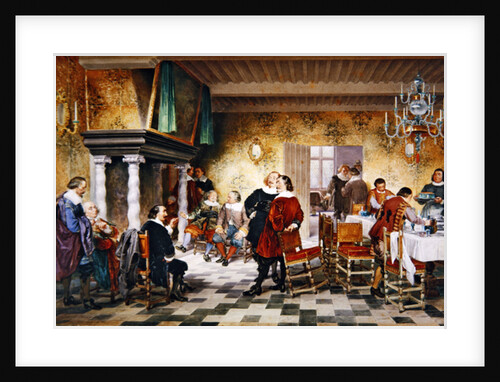 A Convivial Meeting of the Brewer's Corporation, Antwerp by Louis Haghe