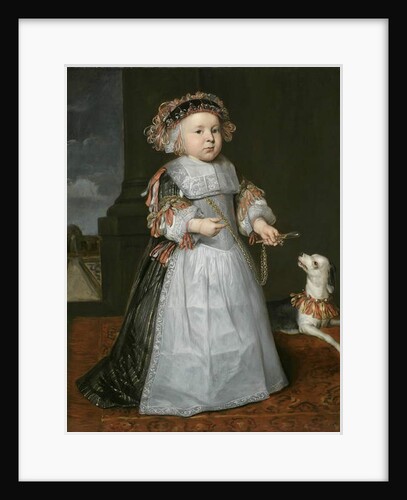 A young boy with a dog, 1667 by Hendrick Berckman