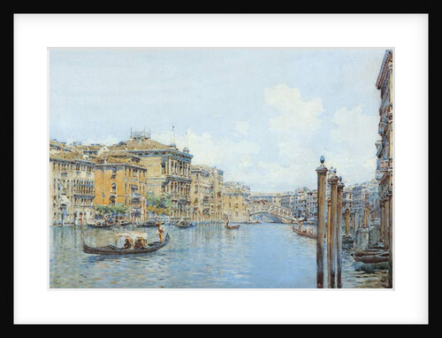 The Grand Canal with a View of Palace Papadopoli before the Rialto Bridge by Gino de Colle