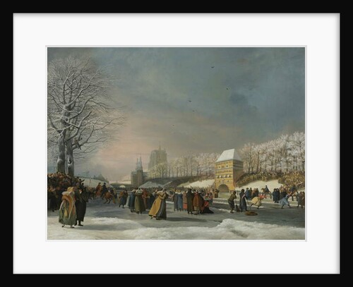 The Women's Speed-Skating Race on the Westersingel in Leeuwarden, January 21, 1809 by Nicolaas Baur