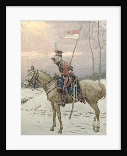 A Lancer of Napoleon's Polish Guards on Winter Patrol by Jan van Chelminski