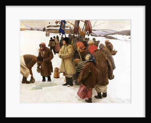 Orthodox Christmas in the Eastern Carpathians: the Blessing of the Water by Teodor Axentowicz