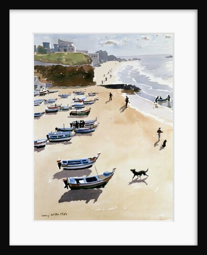 Boats on the Beach, 1986 by Lucy Willis