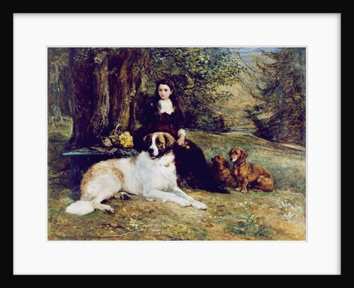 Girl With Dog, 1884 by Heywood Hardy