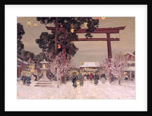 View of a Shinto Shrine, c.1889 by Alfred East