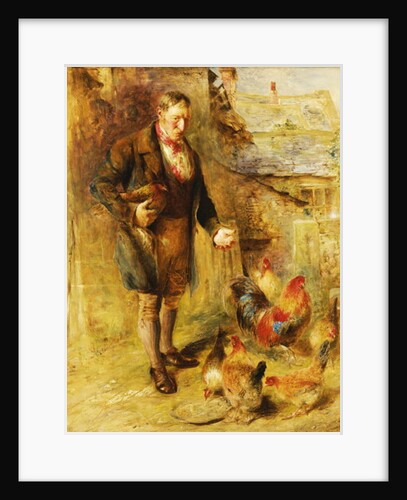 Self Portrait, aged 38, with Chickens, 1858 by William Huggins
