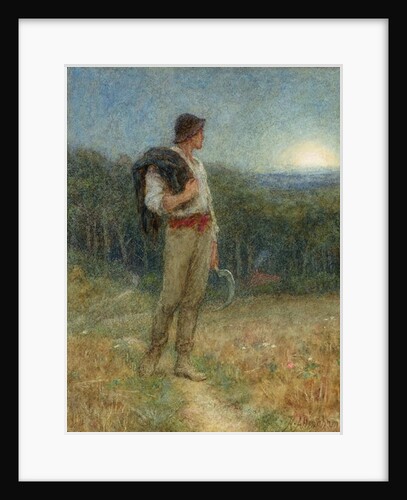 Harvest Moon, 'globed in mellow splendour', 1879 by Helen Allingham