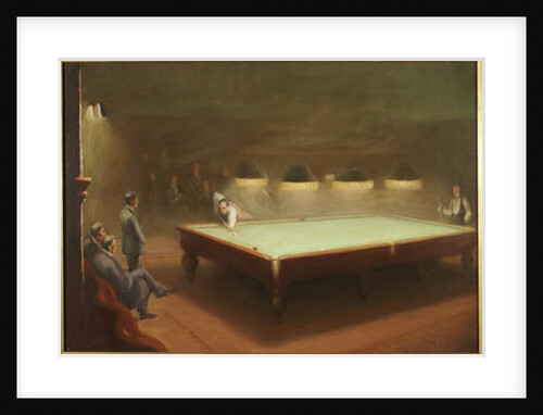 Billiard Match at Thurston, 1930 by English School