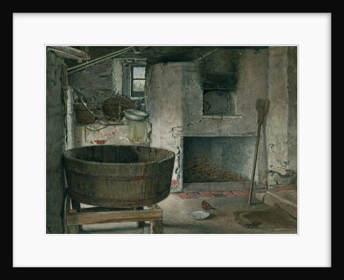 Cottage Interior with Robin, 1930 by Violet Linton