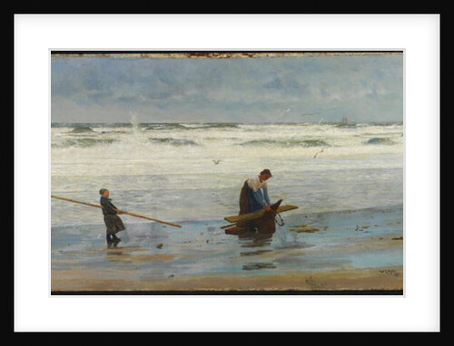Gathering Driftwood, Holland, 1877 by William Lionel Wyllie