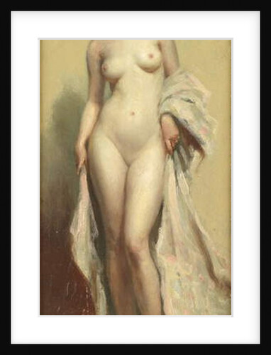 Standing Nude with Robe by Allan Douglas Davidson